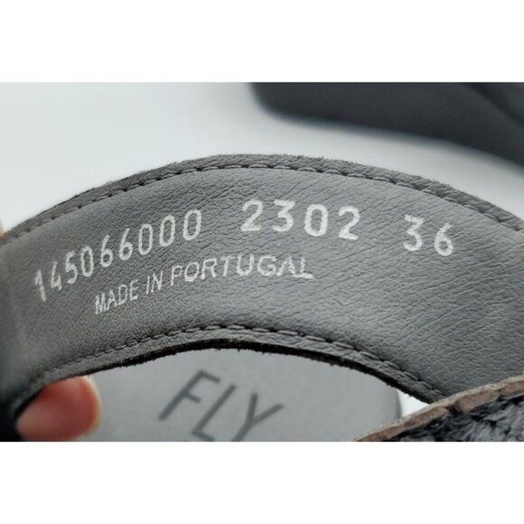 Fly London Women's Black Corners Sandal Peep Toe Size 36 US 5.5 - 6 - Picture 10 of 14